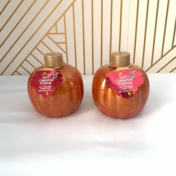 Bath & Body Works 2 in 1 sweet cinnamon Pumpkin Body Wash and Bubble Bath NWT - Picture 3 of 4